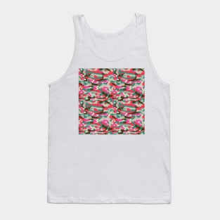 Red, green and pink Camouflage Tank Top